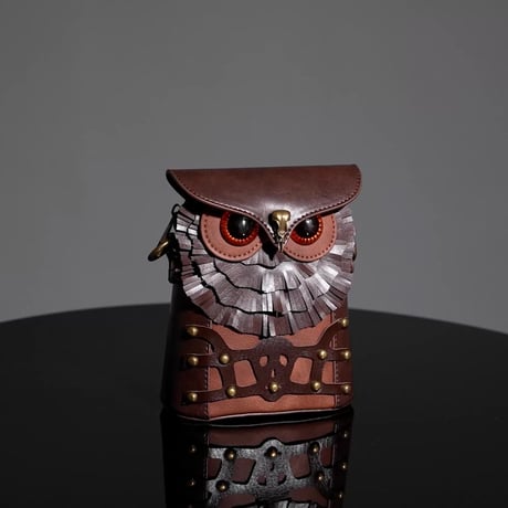 フクロウモチーフ 2WAYバッグ ショルダーバッグ ウエストバッグ スチームパンク ヴィンテージ風 アンティーク風 ミニバッグ 肩掛け 斜め掛け バッグ レトロ DTCA-782553186570