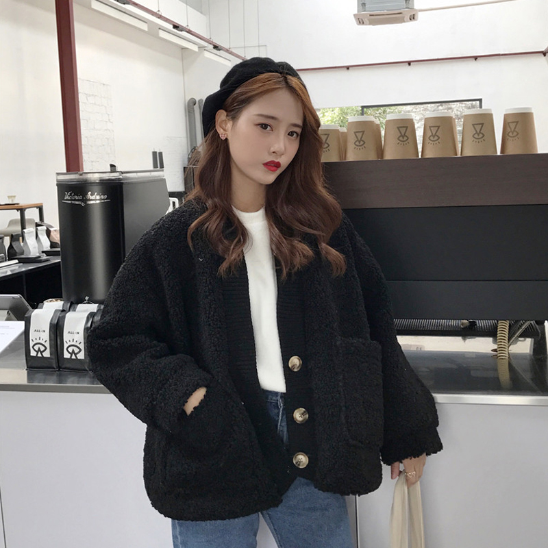 もこもこカーディガン ボア 韓国ファッション レディース カーディガン