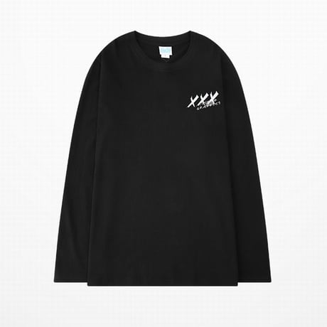 ユニセックス 長袖Tシャツ ×ペイント Tシャツ バツペイント 長袖 オーバーサイズ 韓国ファッション メンズ レディース 韓国ストリートファッション DTC-610859198983