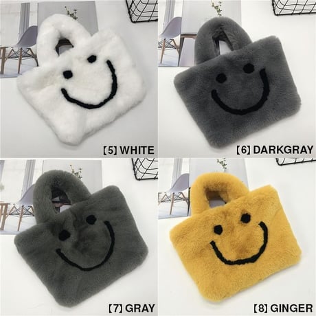 スマイル ファーバッグ BAG ファー もこもこ ミニ ショルダーバッグ おしゃれ 人気 通勤 サブバッグ 韓国 ファッション (DCT-580518208395)