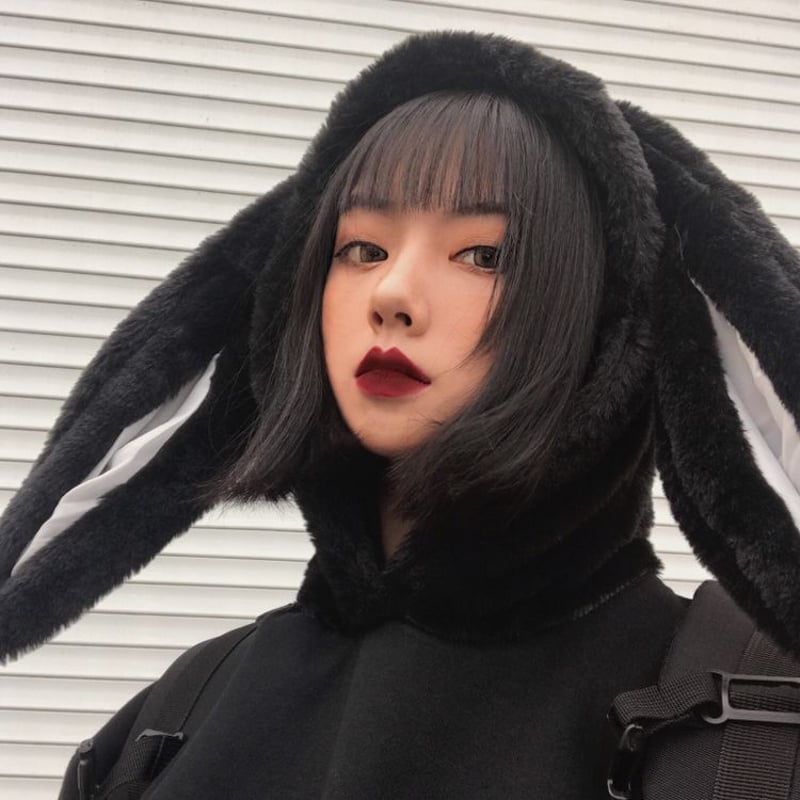 うさ耳 プルオーバー パーカー ラビットファーフード 韓国ファッション