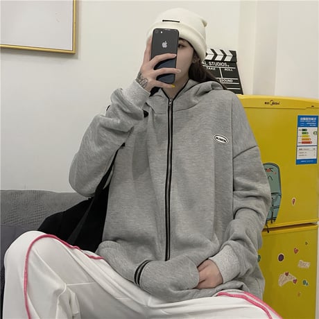 パーカー プルオーバー プラスベルベット ウサギ耳 フードジップ ルーズ 韓国ファッション レディース ゆったり 大きめ カジュアル ストリート系 DTC-632251286193