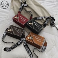 スクエアバッグ ショルダーバッグ ミニバッグ バッグル PUレザー 韓国ファッション メッセンジャーバッグ オールシーズン バッグ ショルダーストラップ カジュアル DTC-587759558074
