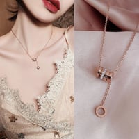 ネックレス レディース ローマ数字 ゴールド 金属アレルギー対応 チタン ステンレス シンプル ペンダント 人気 ジュエリー (DTC-594249607650)