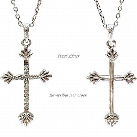 【ハワイアンジュエリー / HawaiianJewelry】 ネックレス リバーシブル レディース メンズ ペア ゴールド シルバー クロス 石インスタ (gps81010)