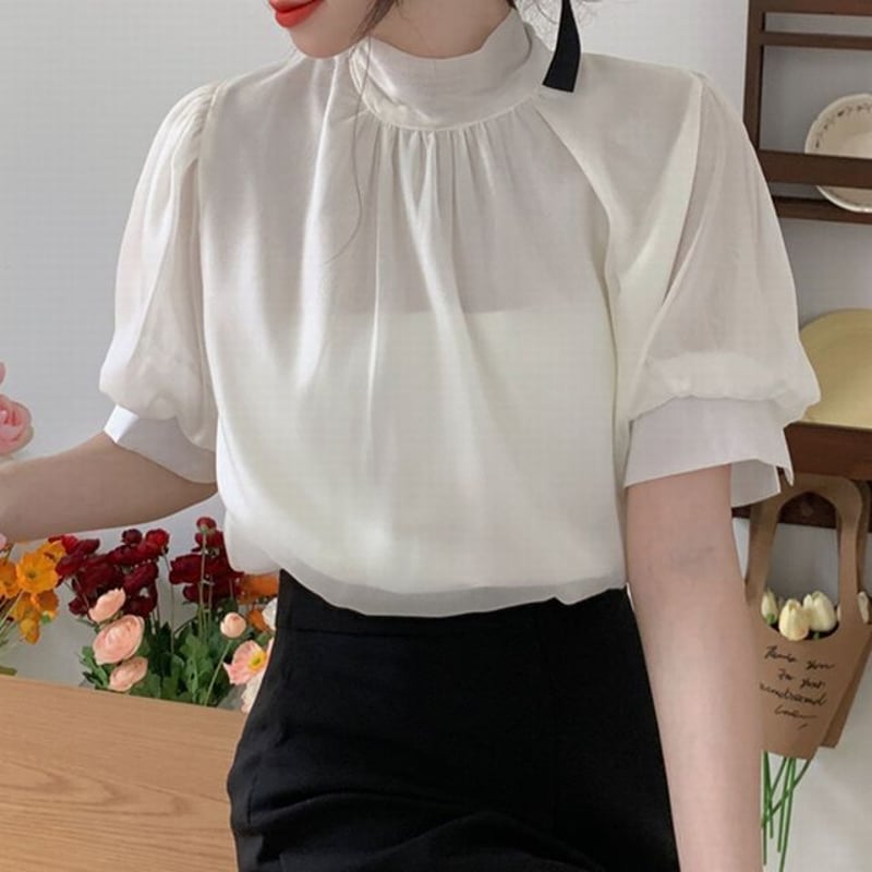 Vivienne Westwood リボン ボウタイブラウス パフスリーブ 半袖