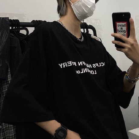 ユニセックス Tシャツ 半袖 ドロップショルダー ラウンドネック オーバーサイズ 韓国ファッション メンズ レディース トップス カジュアル ストリートファッション DTC-638055341572