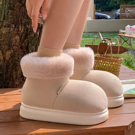 ムートンブーツ ショートブーツ 23.0～25.5cm ショート丈 ブーツ もこもこ ファーブーツ カジュアル かわいい 歩きやすい 韓国ファッション レディース DTC-738247243850
