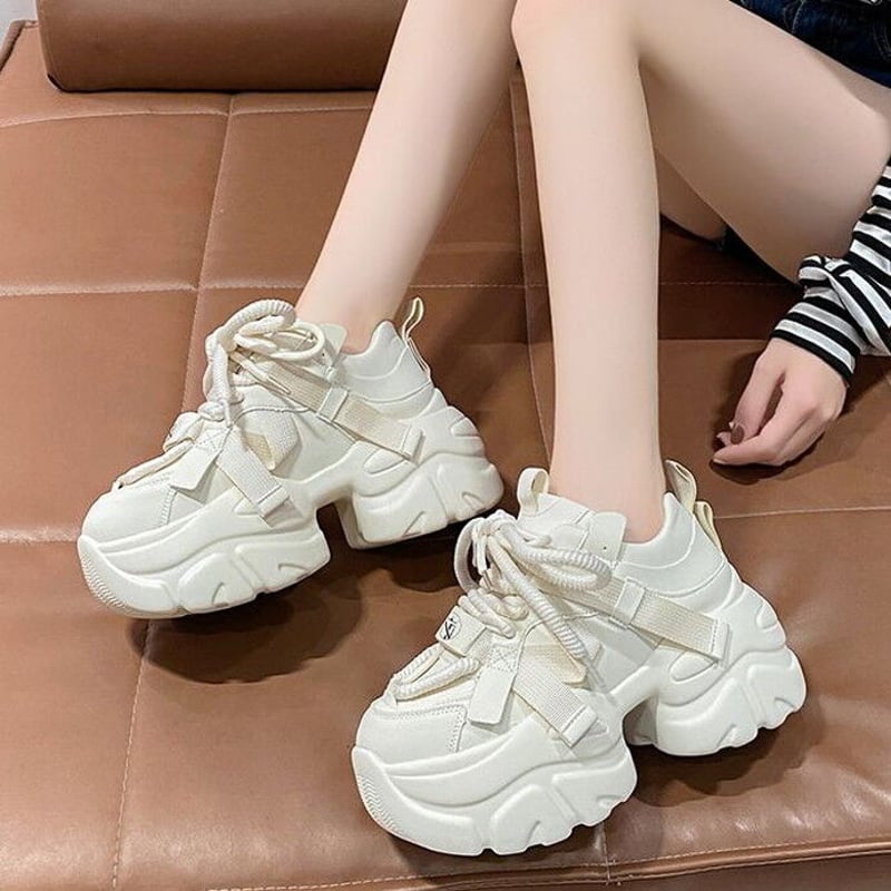 厚底スニーカー 22.0～24.5cm 厚底 ダッドスニーカー