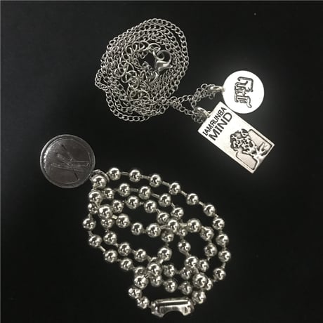 2セット ネックレス コイン プレート メダル チェーン付 ペンダント 金属アレルギー対応 チタン ユニセックス ストリート TBN-597612100572