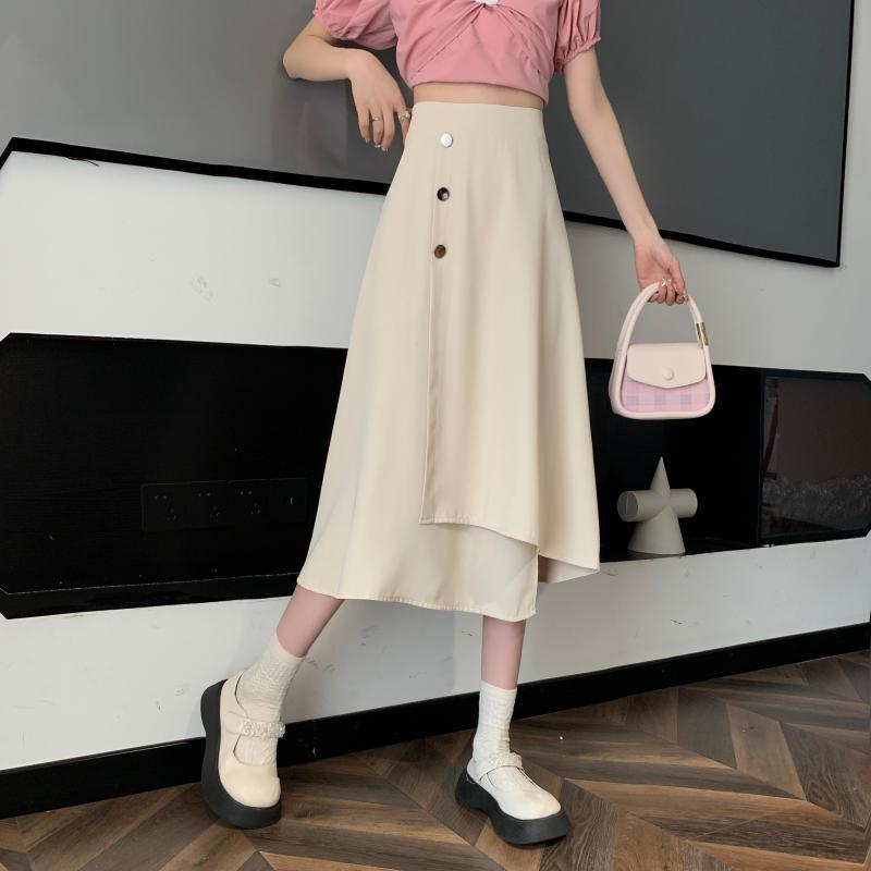 新品未使用 バイヤス 個性的アシンメトリーデザイン ロングスカート 日本製 ロングスカート 不規則デザイン アシンメトリー アシメ スカート