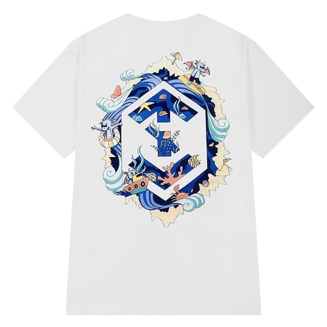 ユニセックス Tシャツ 半袖 バックプリント オーバーサイズ S～3XL 大きめ カジュアル 韓国ファッション メンズ レディース 韓国ストリートファッション DTC-678635299666