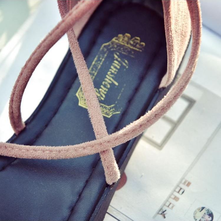 オープントゥ サンダル レースアップ タッセル 22.5～25.0cm