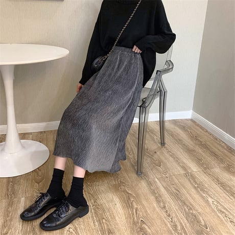 Aラインスカート コーデュロイ ミディ丈 フレア ハイウエスト 韓国ファッション レディース 大人可愛い ガーリー DTC-629491089822