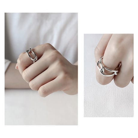 【シルバーアクセサリー】シンプル チェーンデザイン リング 指輪 シルバー925 メンズ レディース ペア #11 #13 #19 kgf0502 (DCT-583041422169)