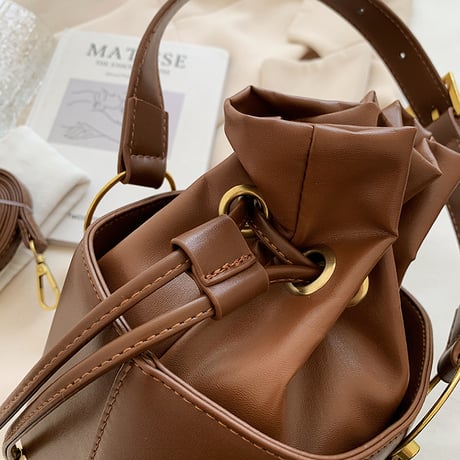 BOX型バッグ 巾着バッグ 2wayバッグ ショルダーバッグ ハンドバッグ バケットバッグ ミニバッグ 肩掛け 斜め掛け 鞄 レトロ 韓国ファッション レディース DTC-655093873976