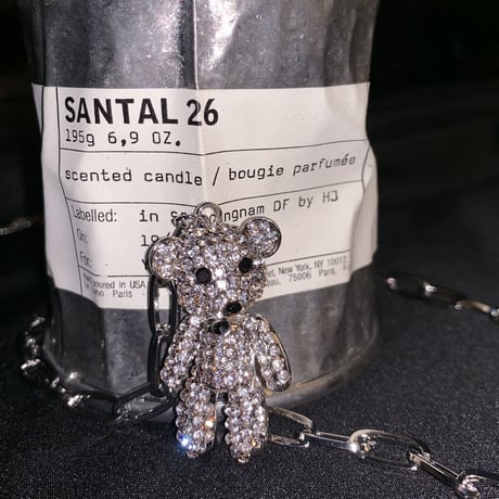 2連ネックレス SKRロゴ キラキラ クマちゃん ペンダント ネックレス CZ キュービックジルコニア 金属アレルギー対応 チタン ユニセックス ストリート TBN-606977142601