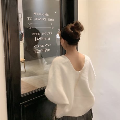 ハート刺繍 ニット セーター 韓国ファッション ゆったり 長袖 プルオーバー 可愛い 大人カジュアル 韓国 レディース (DTC-603675379010)