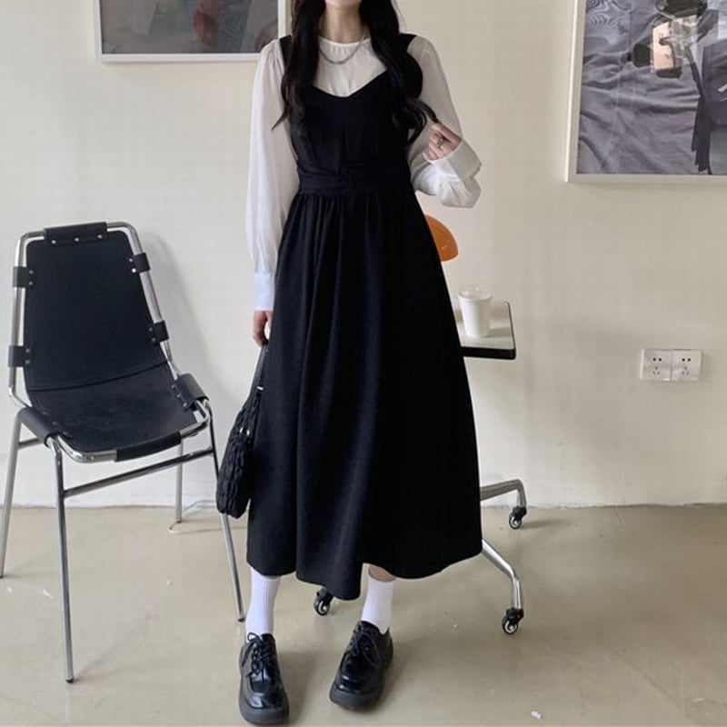 2点セット ブラウス Tシャツ ジャンパースカート ジャンスカ