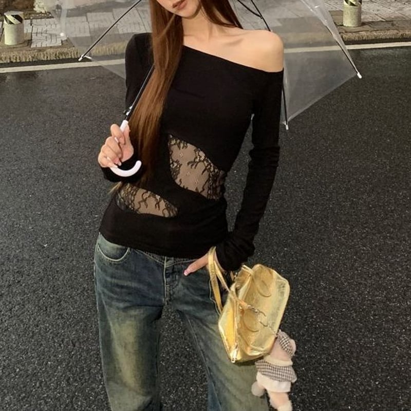 ELLIE 】オフショルダートップス ホワイト オフショルダーの通販