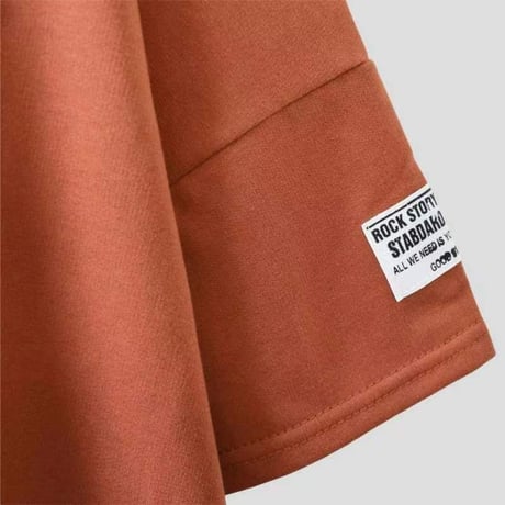 tシャツ 半袖 ロングtシャツ ゆったり ビッグシルエット 5分袖 トップス プルオーバー 体型カバー 無地 レトロ 大人可愛い ガーリー カジュアル DTCA-777303955560