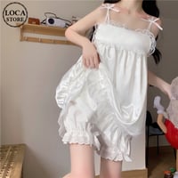 ルームウェア パジャマ セットアップ トップス ＋ ショートパンツ 上下セット スリング フリル キャミソール 韓国ファッション レディース 部屋着 ガーリー DTC-640168716314