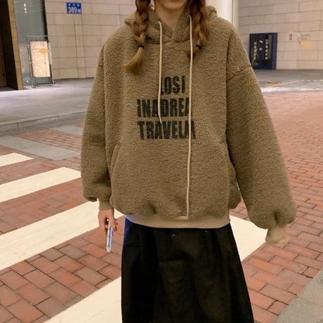 ボアパーカー もこもこ イミテーション ラムウール 防寒 韓国ファッション レディース ボア フリース パーカー ゆったり 大人可愛い ガーリー DTC-630786776305