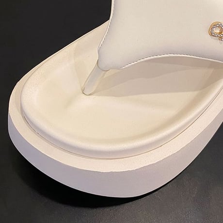 厚底 トングサンダル 22.0～24.5cm ウエッジソール 厚底サンダル プラットフォーム サンダル 美脚効果 脚長 スタイルアップ 韓国ファッション レディース DTC-716855905586