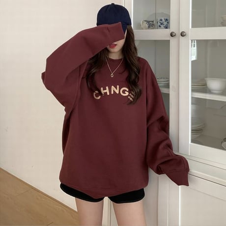 トレーナー ロンT 薄手 薄手トレーナー オーバーサイズ ラウンドネック ルーズ レトロ 韓国ファッション レディース ガーリー カジュアル ストリート系 DTC-655296556038