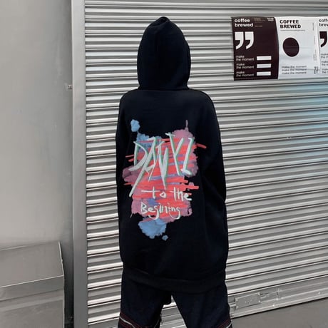 ユニセックス パーカー スケルトン 袖プリント バックプリント プラスベルベット 長袖 オーバーサイズ 韓国ファッション メンズ レディース カジュアル ストリート DTC-611075967613
