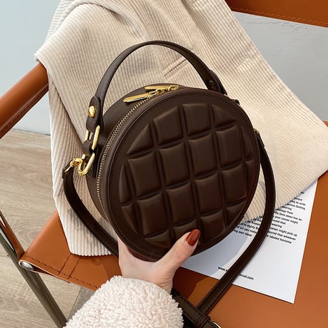サークルバッグ ショルダーバッグ ハンドバッグ 丸型 ミニバッグ サブバッグ 肩掛け 斜め掛け かわいい シンプル レトロ DTC-638271097114