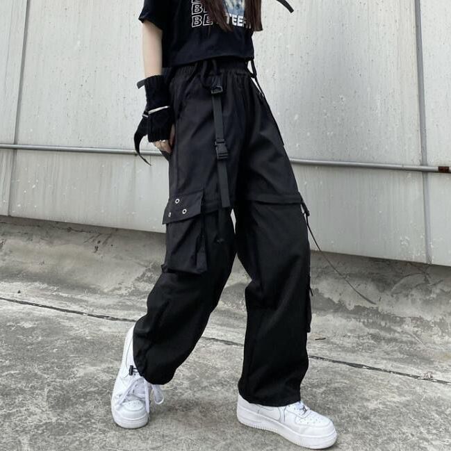 2WAY カーゴパンツ ワイドパンツ バックルベルト ストラップ  