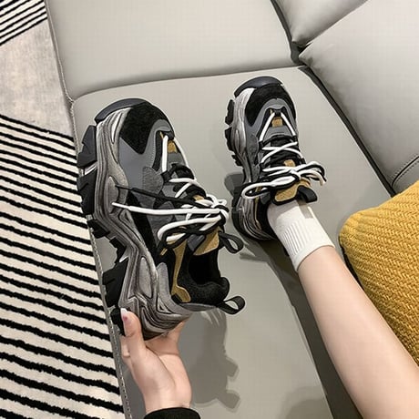 ダットスニーカー 厚底 22.5～25.0cm 厚底スニーカー スニーカー カジュアル スポーツ 韓国ファッション レディース シューズ DTC-665976007645
