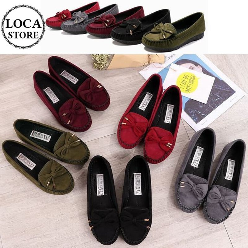 ほぼ新品❤️トッズ リボン モカシン フラットシューズ 37.5(約24.5cm レディース リボンモカシン フラットシューズ ローファー