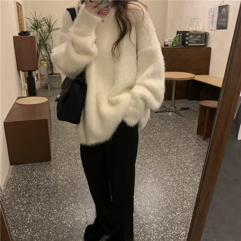 ファーニットセーター ファーセーター ニットセーター モヘア