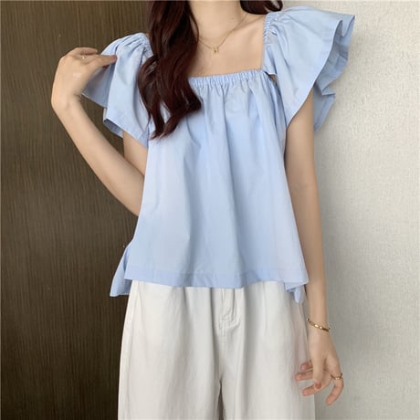 2way ブラウス オフショルダー 半袖 薄手 無地 韓国ファッション レディース トップス 大人可愛い ガーリー フェミニン DTC-647859747926