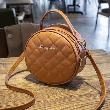 サークルバッグ 2WAYバッグ ショルダーバッグ ハンドバッグ ミニバッグ 肩掛け 斜め掛け キルティングバッグ バッグ レトロ 韓国ファッション レディース DTCA-676267932401