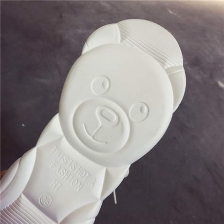 レディース ソックススニーカー 厚底 ソックスブーツ ソールにクマ インスタ映え 靴下スニーカー 韓国ファッション (DCT-585609456034)
