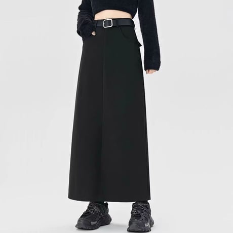 タイトスカート バックスリット ツイルスカート ロングスカート Iライン ハイウエスト ボトム ストレートスカート レトロ 大人可愛い ガーリー DTCA-852840237510