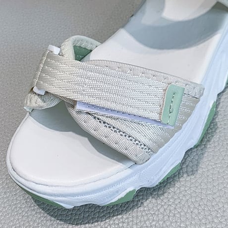 スポーツサンダル フラット スポサン 厚底 4.5cm 韓国ファッション サンダル ベルト マジックテープ フラットサンダル 厚底サンダル フラット かわいい 歩きやすい 618248005313