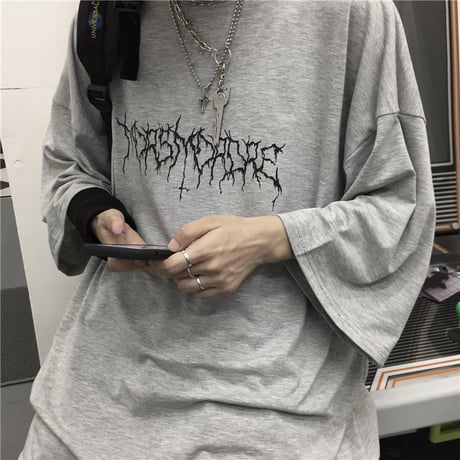 ユニセックス Tシャツ 半袖 メンズ レディース ダークホラー プリント オーバーサイズ 大きいサイズ ルーズ ストリート DTC-598850483866