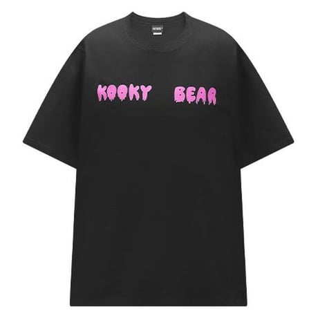 ユニセックス Tシャツ 半袖 KOOKY BEAR クマ バックプリント オーバーサイズ カジュアル ストリート系ファッション 韓国ファッション メンズ レディース DTC-706524874206
