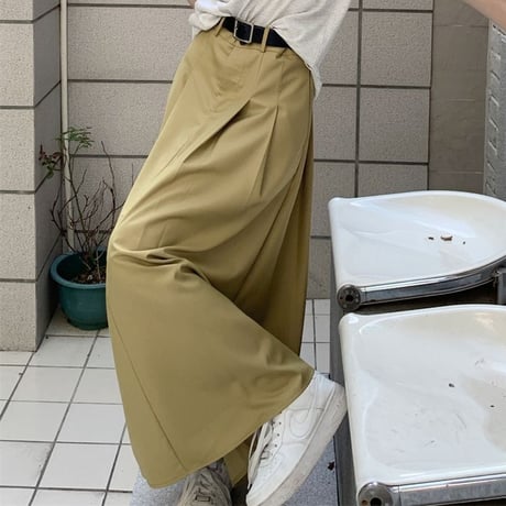 タック ロングスカート ハイウエスト フレア Aラインスカート プリーツ スカート レトロ韓国ファッション レディース 大人可愛い ガーリー DTC-679231010864