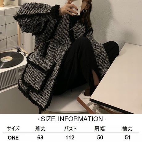千鳥柄 ボア ツイードジャケット ノーカラージャケット Vネック チェック柄 アウター レトロ 韓国ファッション レディース  大人可愛い ガーリー DTC-657631763128