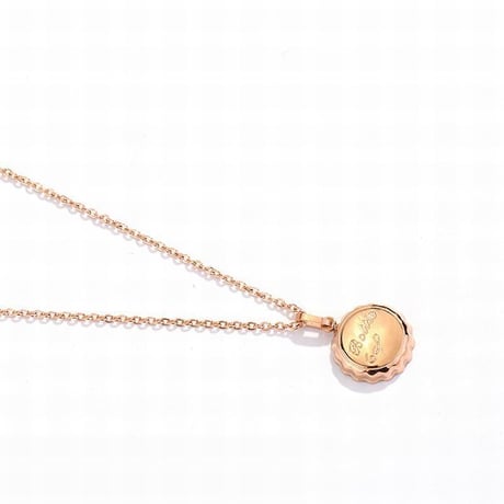 ネックレス レディース ボトルキャップ ピンクゴールド 金属アレルギー対応 メッキ18 Kチタン 瓶の蓋デザイン シンプル ペンダント パーティー (DTC-579883586056)