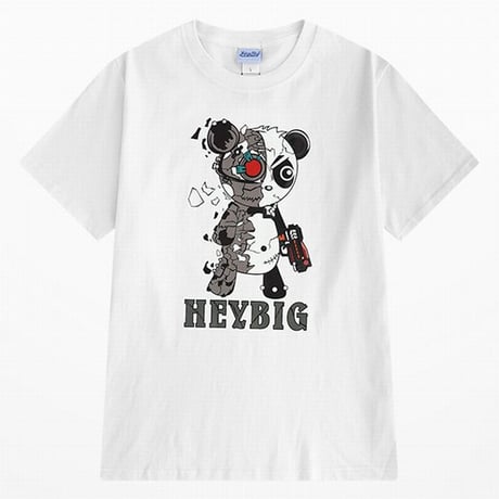 ユニセックス 半袖 Tシャツ メンズ レディース サイボーグパンダ プリント オーバーサイズ 大きいサイズ ルーズ ストリート TBN-577467808827