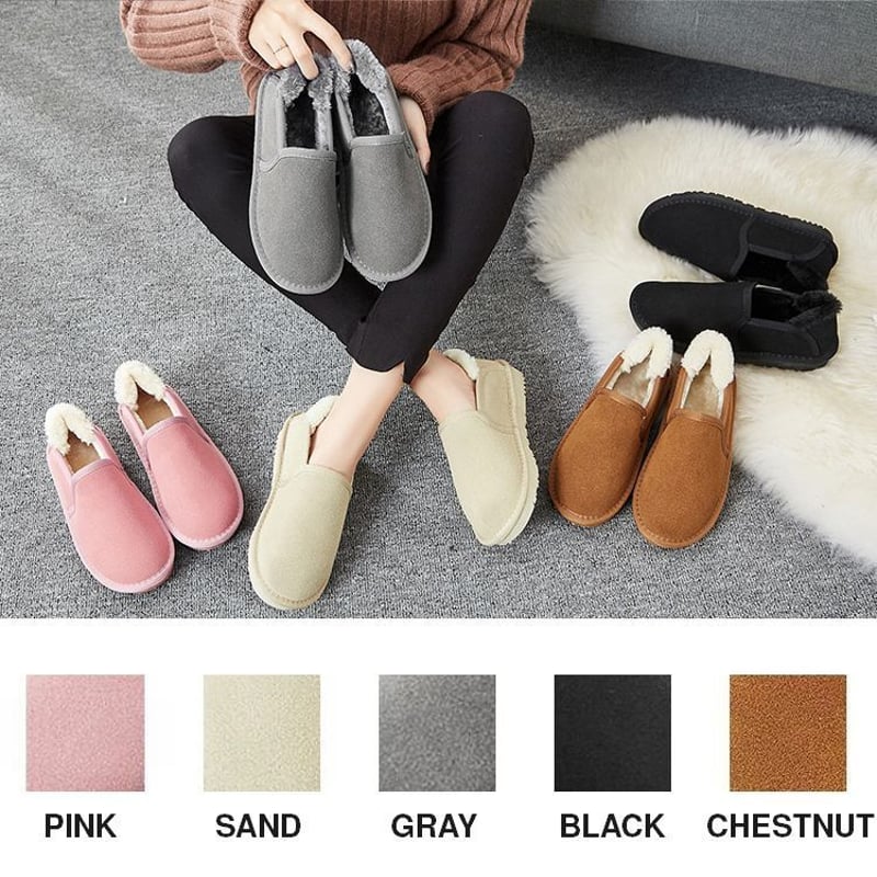 レディース ムートン スリッポン ファー フラット フラット