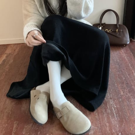 ロングスカート 裏起毛 ハイウエスト Aライン スカート 秋 冬 レトロ 韓国ファッション レディース 大人可愛い ガーリー DTC-856761915787
