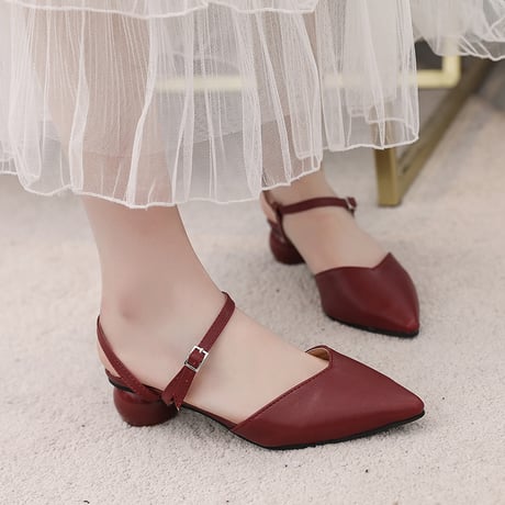 パンプス アンクルストラップ ヒール4cm 韓国ファッション レディース ストラップ サンダル キュート 痛くない かわいい 靴 歩きやすい 590413836235