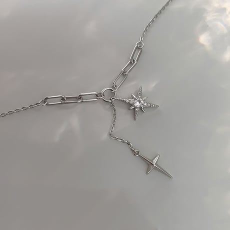 スター クロス ネックレス チェーン付き 六芒星 CZ キュービックジルコニア レディース ペンダント アクセサリー 合金 シンプル ジュエリー アクセサリー DTCA-656708770615